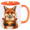 Unikatolo Tasse Thüringer Bratwurst mit Fuchs | Orange Unikatolo Tasse Thüringer Bratwurst mit Fuchs | Orange