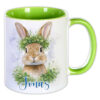 Unikatolo Ostertasse mit Name personalisiert Osterhase GRÜN Unikatolo Ostertasse mit Name personalisiert Osterhase GRÜN