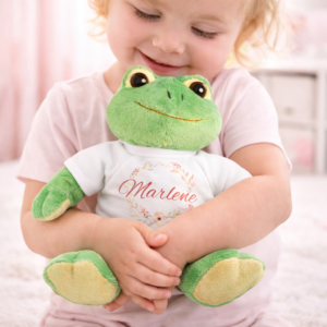 Unikatolo personalisiertes Kuscheltier Frosch mit Name