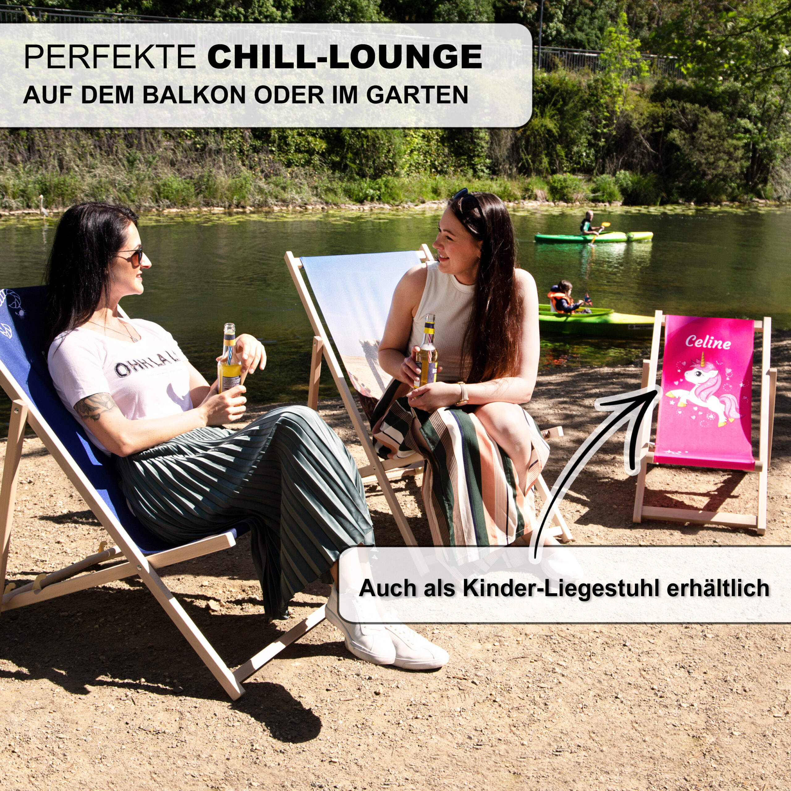 Liegestuhl personalisiert mit name