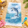 Unikatolo Kinder Handtuch Delfin mit Name personalisiert