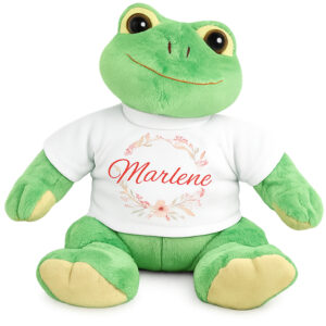 Unikatolo personalisiertes Kuscheltier Frosch mit Name