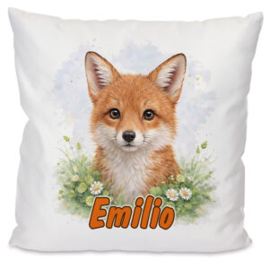 Unikatolo Kissen mit Fuchs und Name personalisiert