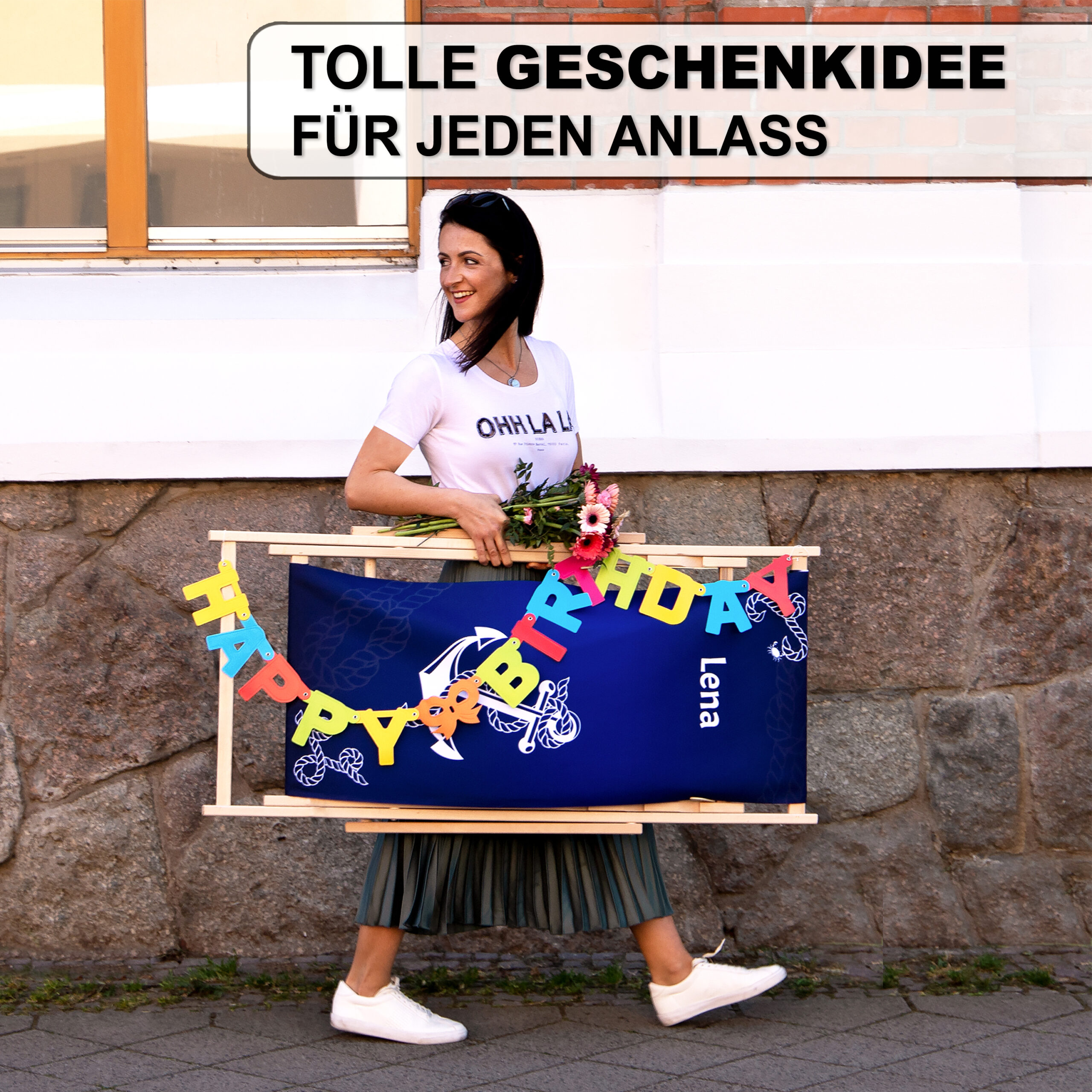 Liegestuhl personalisiert mit name