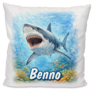 Unikatolo Kissen mit Hai und Name personalisiert