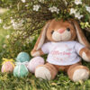 Unikatolo personalisiertes Kuscheltier Hase mit Name bedruckt