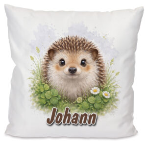 Unikatolo Kissen mit Igel und Name personalisiert