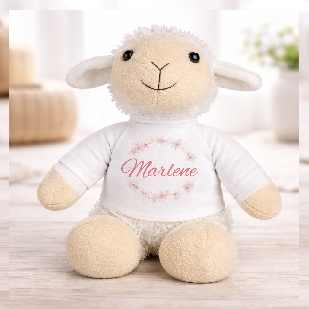 Unikatolo personalisiertes Kuscheltier Schaf mit Name