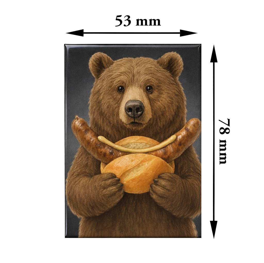 Unikatolo Thüringer Bratwurst Kühlschrankmagnet Bär Unikatolo Thüringer Bratwurst Kühlschrankmagnet Bär