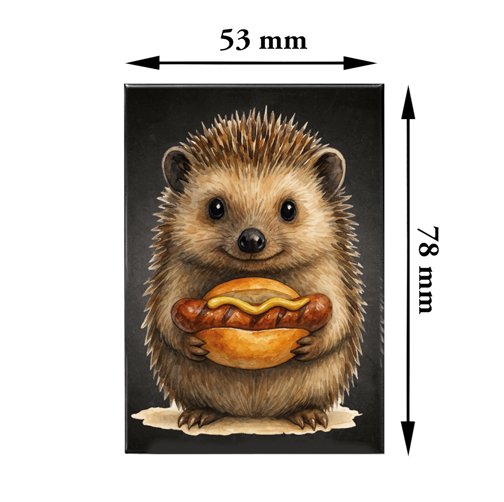 Unikatolo Thüringer Bratwurst Magnet Igel Unikatolo Thüringer Bratwurst Magnet Igel