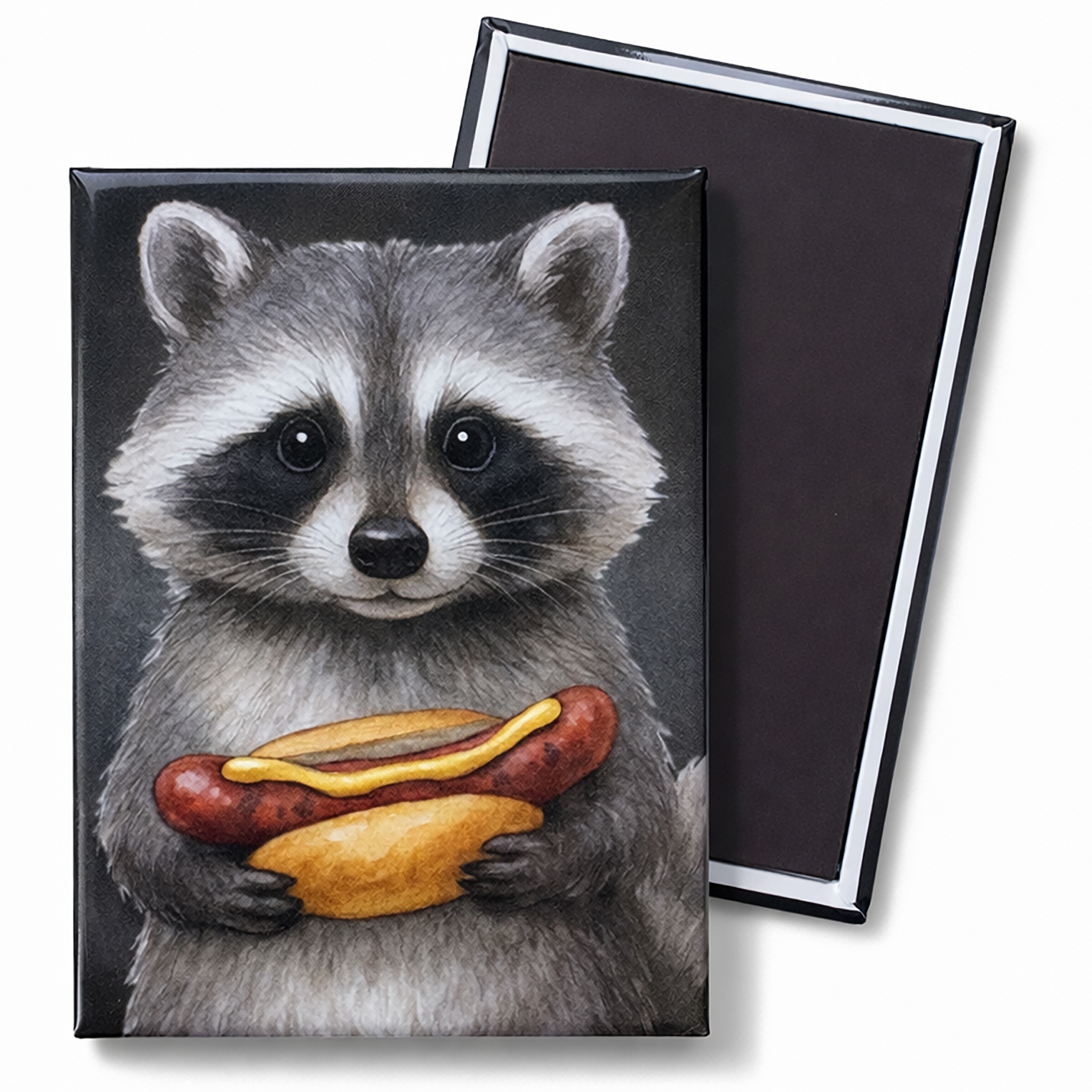 Unikatolo Thüringer Bratwurst Kühlschrankmagnet Waschbär