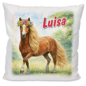 Unikatolo Kissen mit Pferd und Name personalisiert