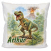 Unikatolo Kissen mit T-Rex und Name personalisiert Unikatolo Kissen mit T-Rex und Name personalisiert
