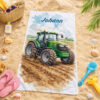 Unikatolo Kinder Handtuch Traktor mit Name personalisiert