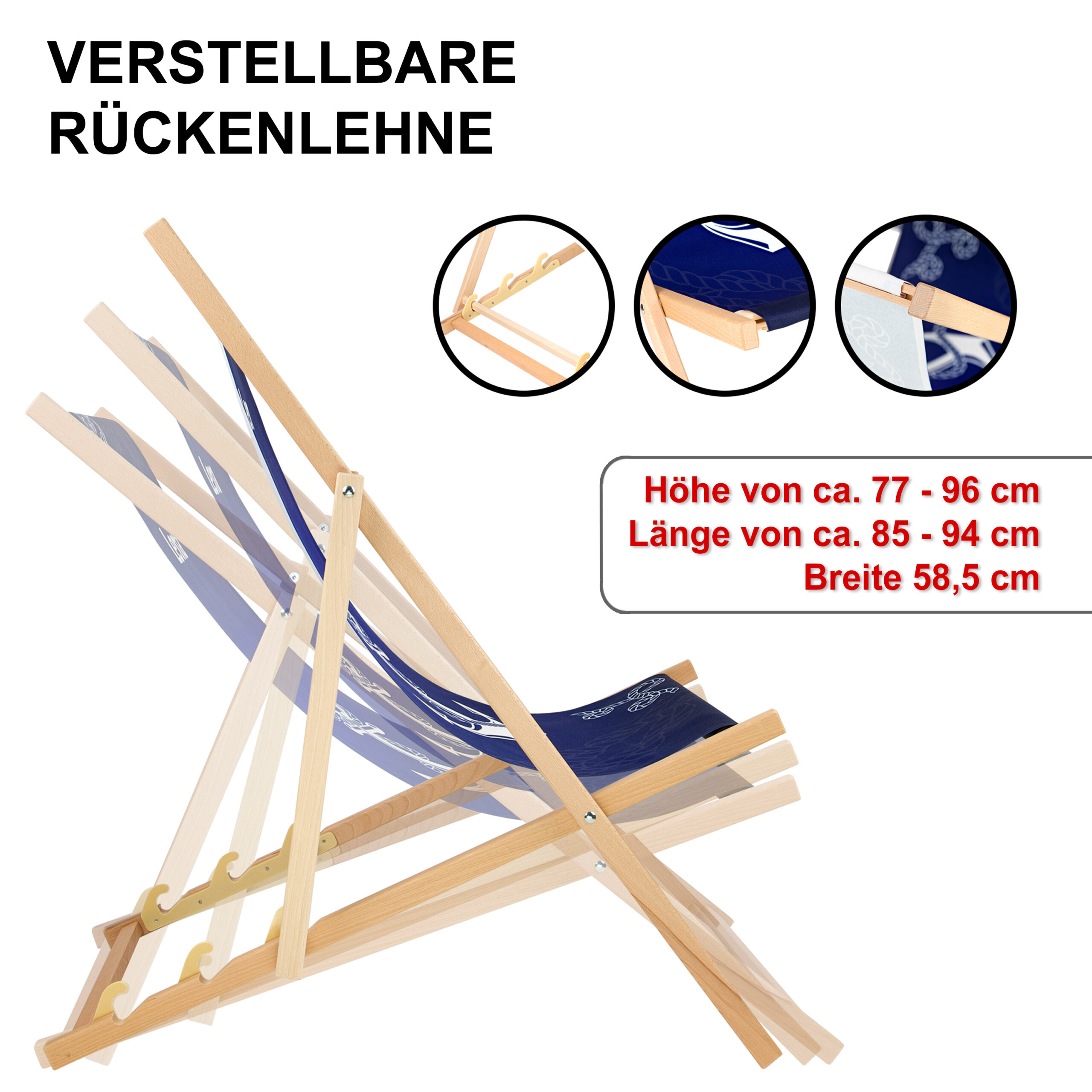 Liegestuhl personalisiert mit name