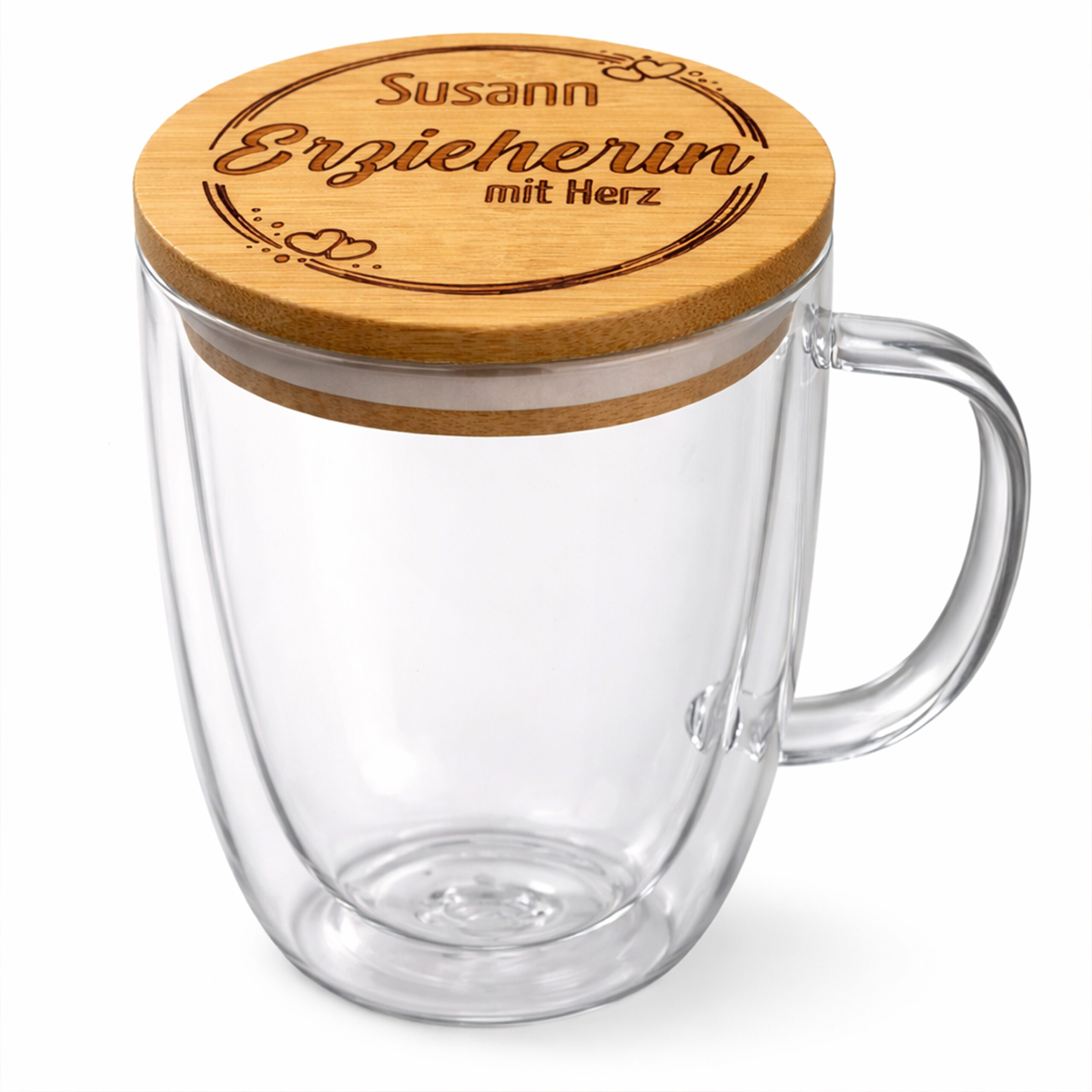 Unikatolo Glastasse Geschenk Erzieherin zum Abschied mit Name Unikatolo Glastasse Geschenk Erzieherin zum Abschied mit Name