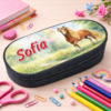 Unikatolo Federmäppchen Pferd mit Name personalisiert