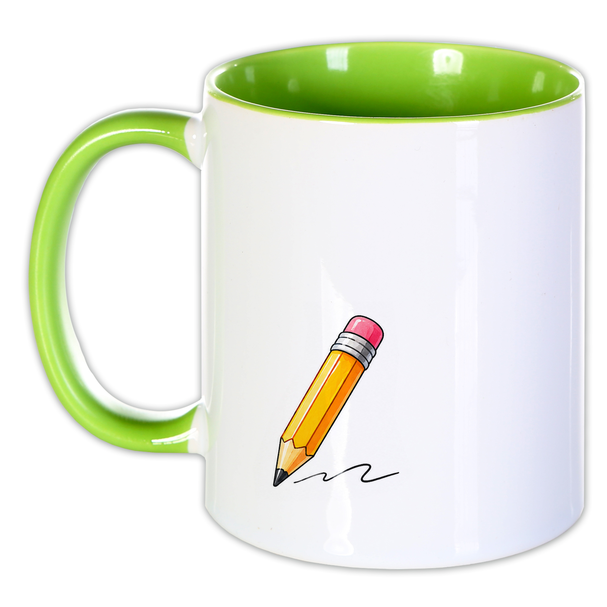 Unikatolo Tasse Schulkind Monster und Name personalisiert grün