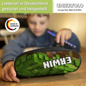 Unikatolo Federmäppchen PIXEL mit Name personalisiert