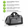 Sporttasche mit Name personalisiert für Kinder & Erwachsene GRAU