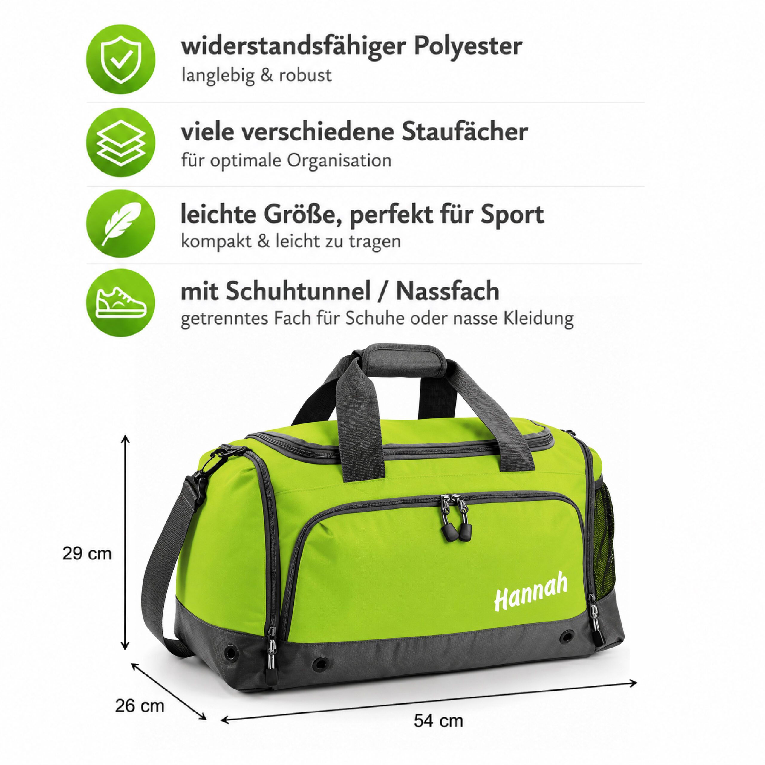 Sporttasche mit Name personalisiert für Kinder & Erwachsene GRÜNSporttasche mit Name personalisiert für Kinder & Erwachsene GRÜN Sporttasche mit Name personalisiert für Kinder & Erwachsene GRÜN