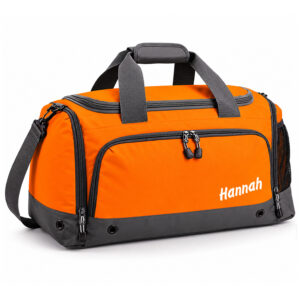Sporttasche mit Name personalisiert Kinder & Erwachsene ORANGE