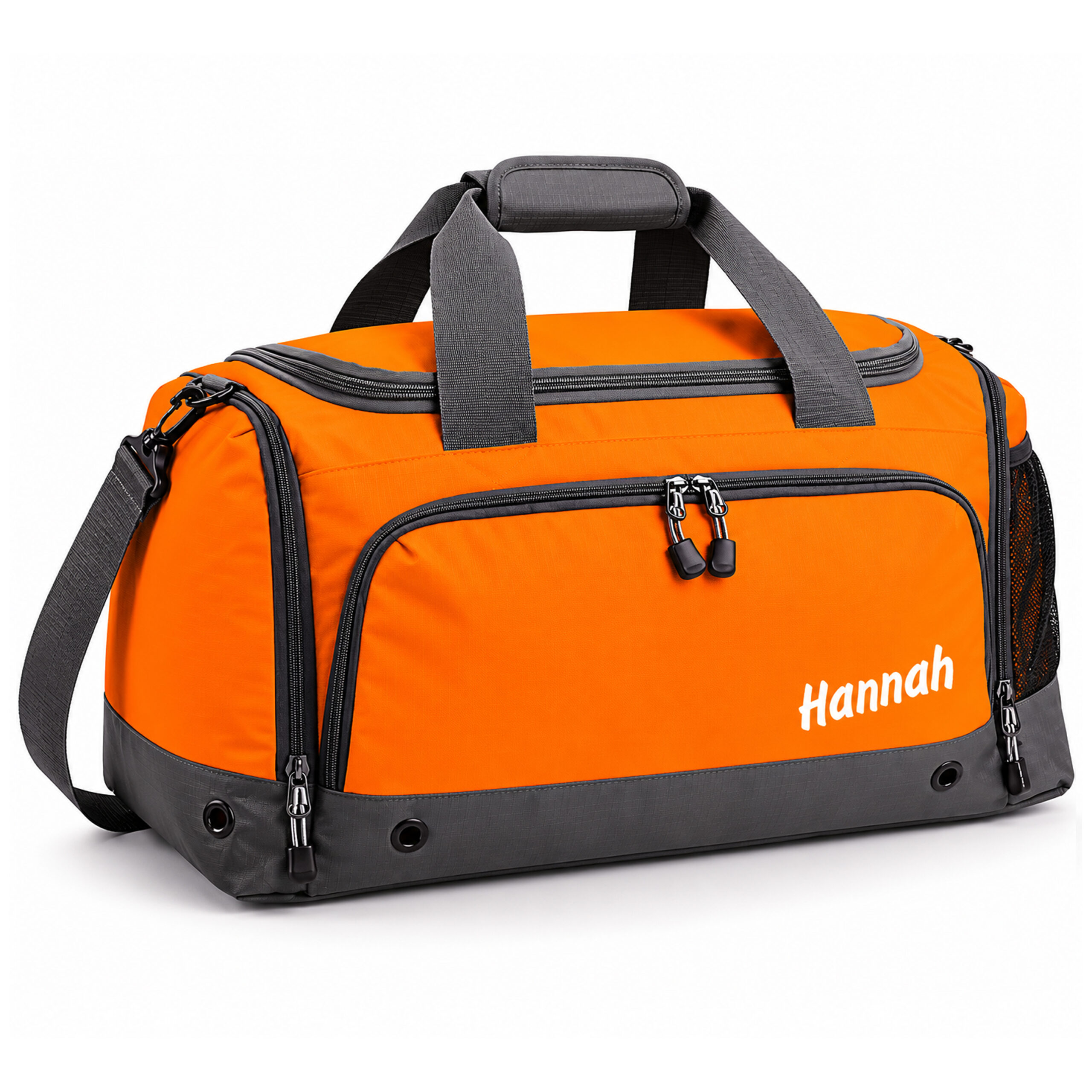 Sporttasche mit Name personalisiert Kinder & Erwachsene ORANGE
