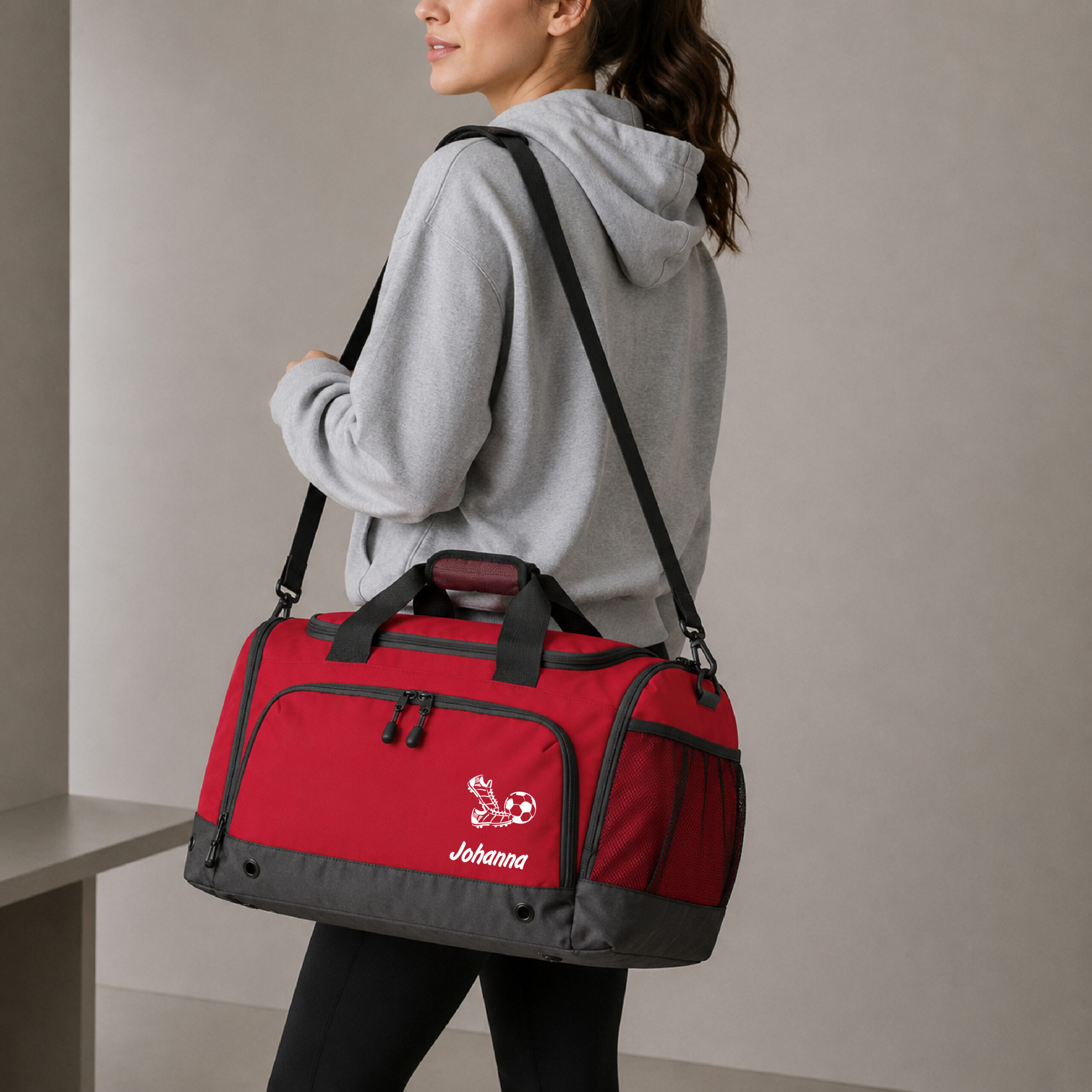 Unikatolo Sporttasche mit Name personalisiert für Kinder & Erwachsene ROT Unikatolo Sporttasche mit Name personalisiert für Kinder & Erwachsene ROT