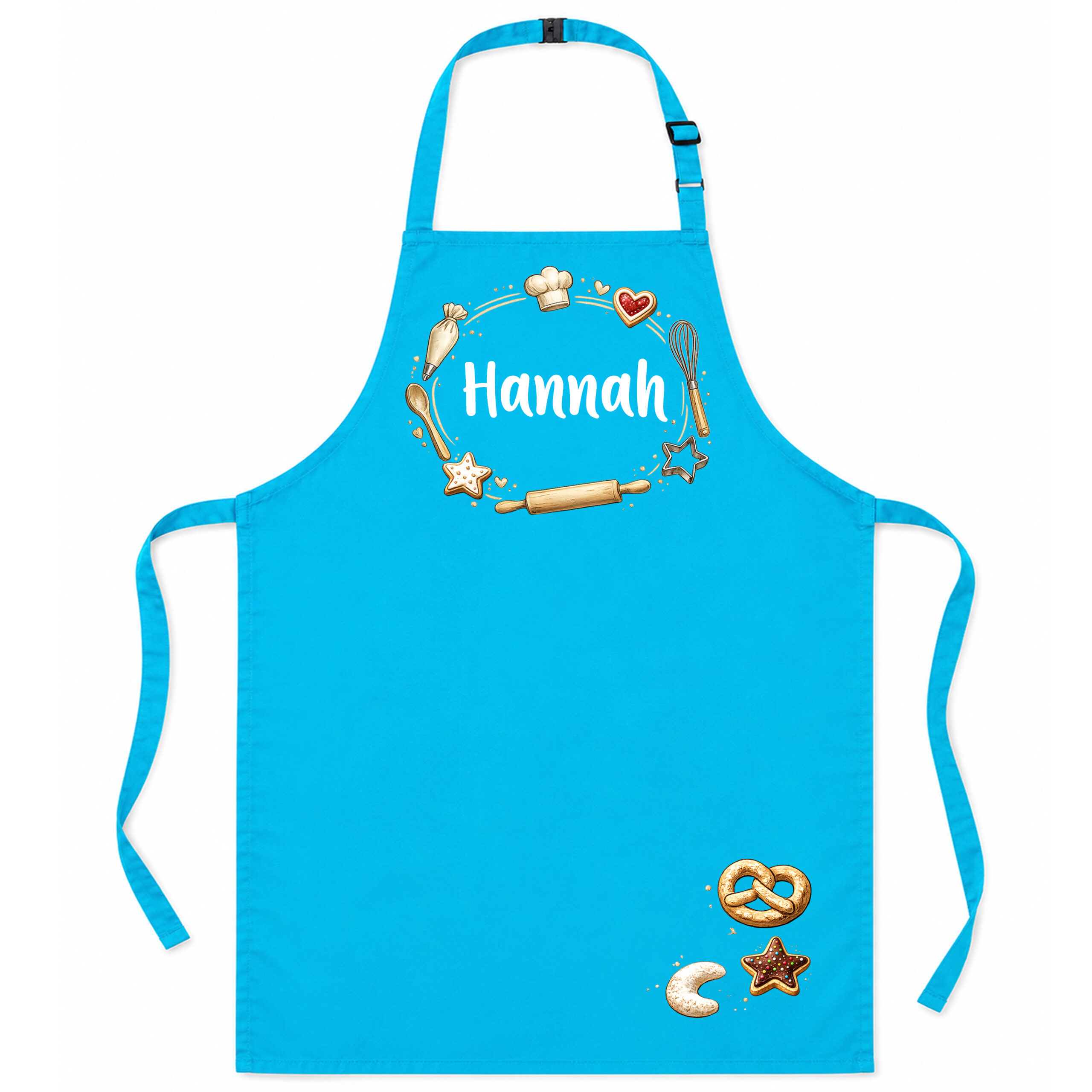 Kinderschürze personalisiert mit Name BACKEN | HELLBLAU Kinderschürze personalisiert mit Name BACKEN | HELLBLAU