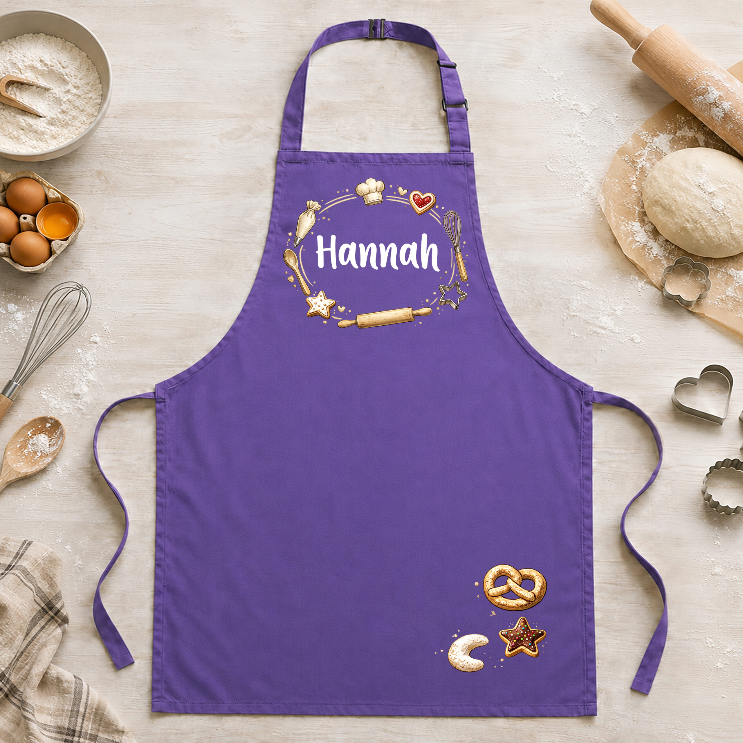 Kinderschürze personalisiert mit Name BACKEN | LILA Kinderschürze personalisiert mit Name BACKEN | LILA