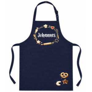 Kinderschürze personalisiert mit Name BACKEN | NAVY