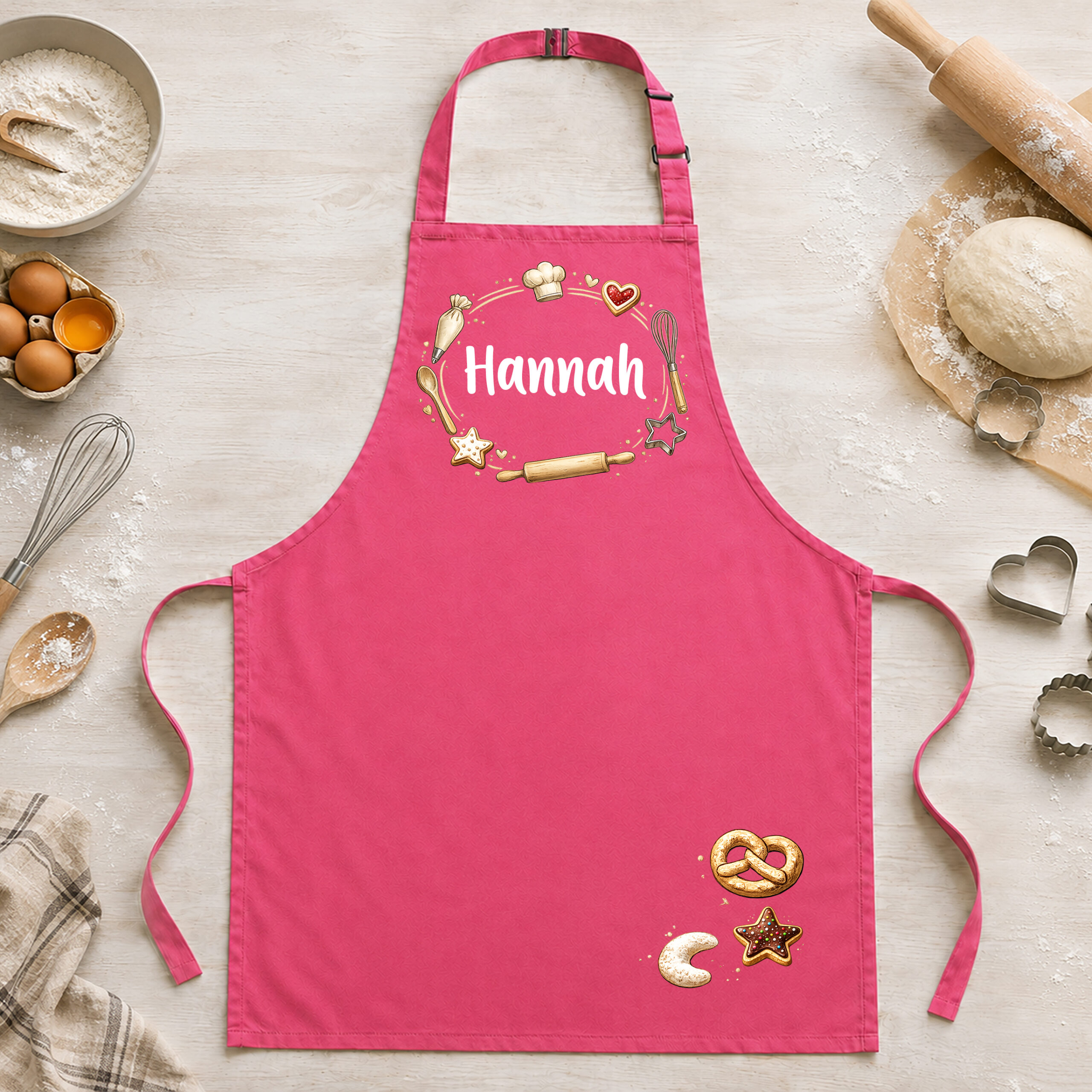 Kinderschürze personalisiert mit Name BACKEN | PINK Kinderschürze personalisiert mit Name BACKEN | PINK