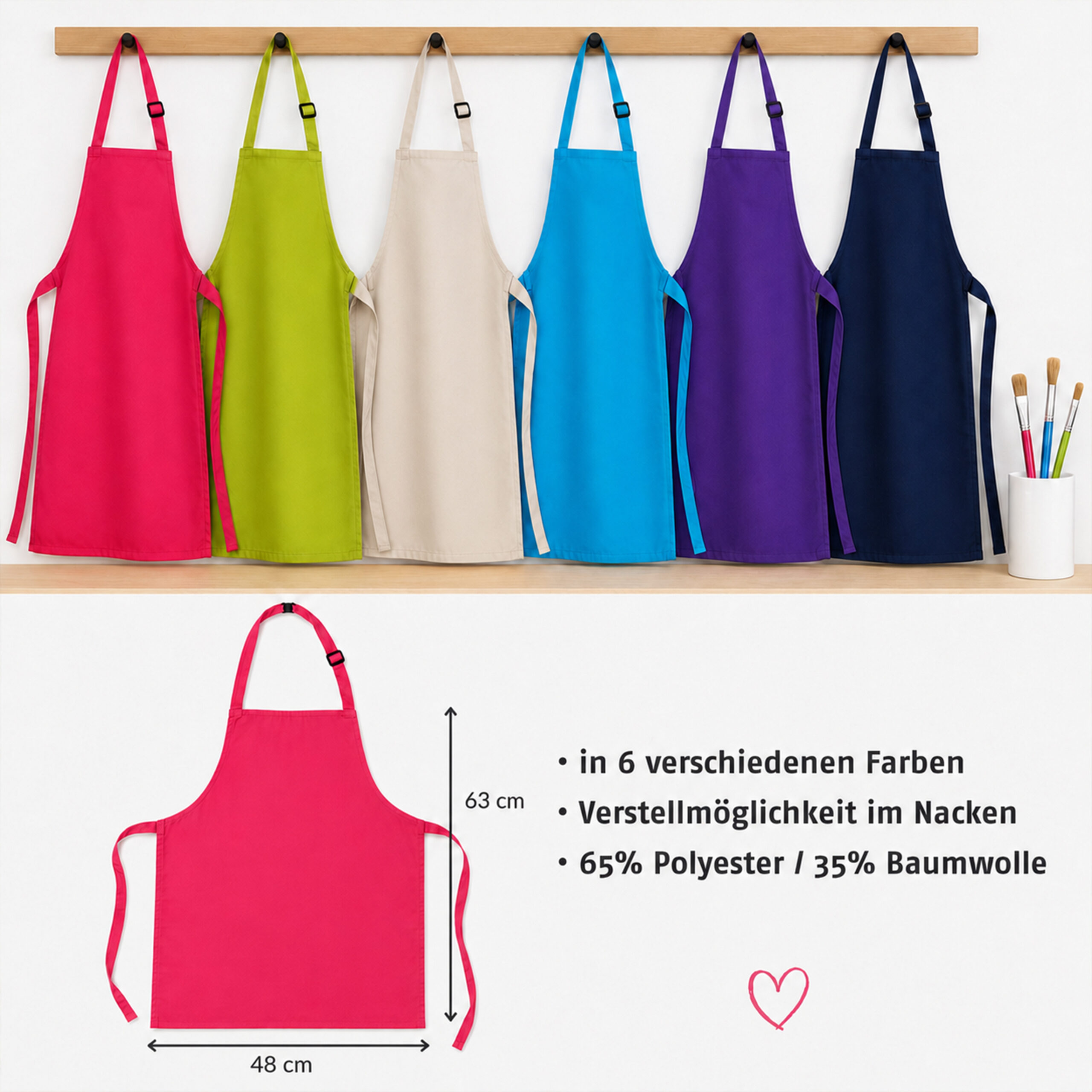 Kinderschürze personalisiert mit Name BACKEN Kinderschürze personalisiert mit Name BACKEN