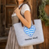 Unikatolo Filztasche Herz blau Shopper grau