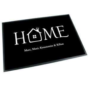 Unikatolo Fußmatte HOME mit Name personalisiert