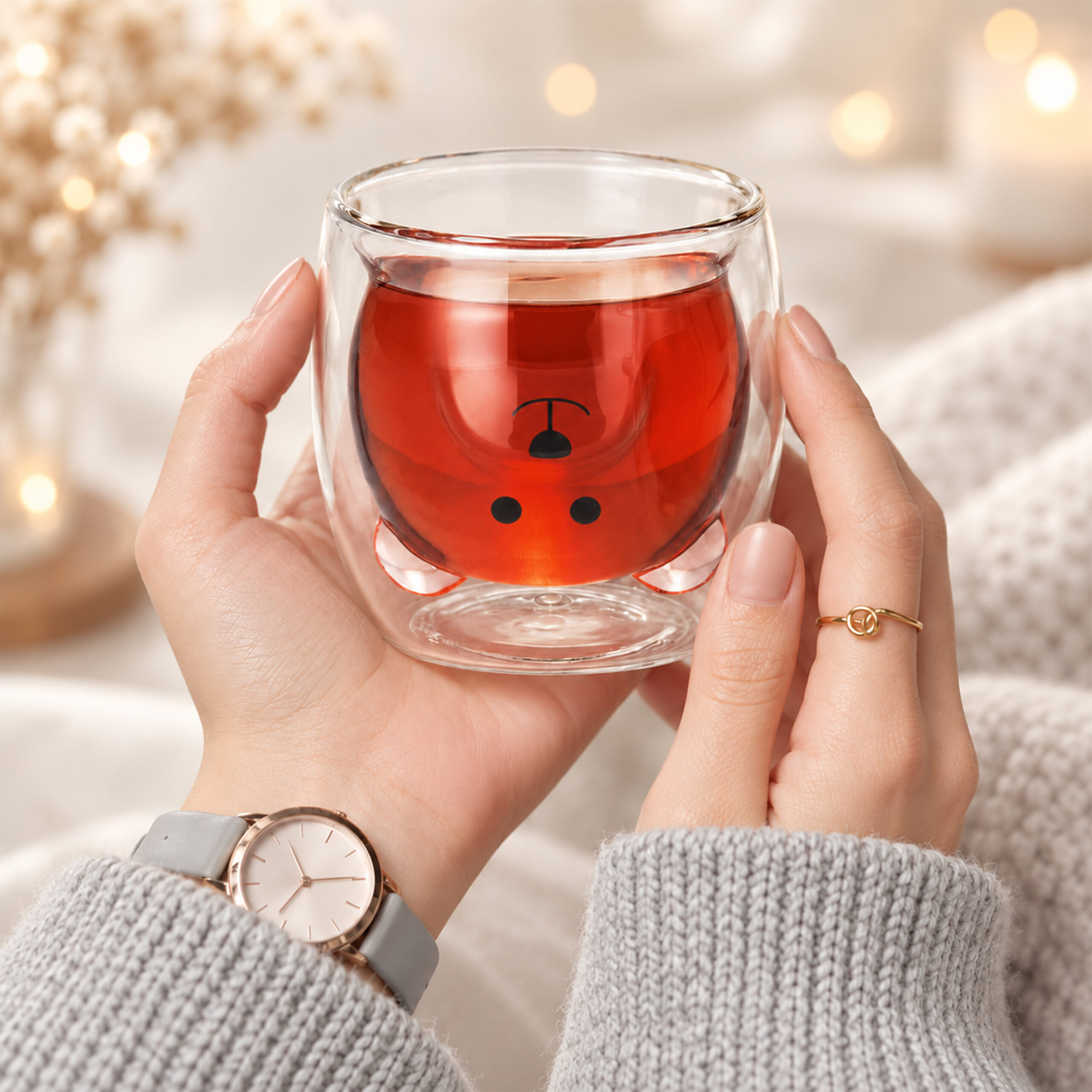 Bären Tasse - Doppelwandiges Isolierglas Bären Tasse - Doppelwandiges Isolierglas