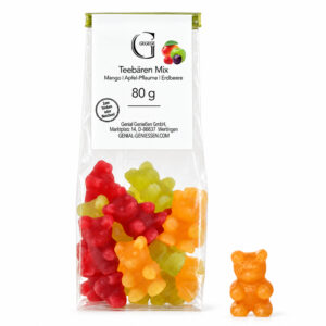Tee-Bären Mix – Mango & Apfel-Pflaume & Erdbeere 80g