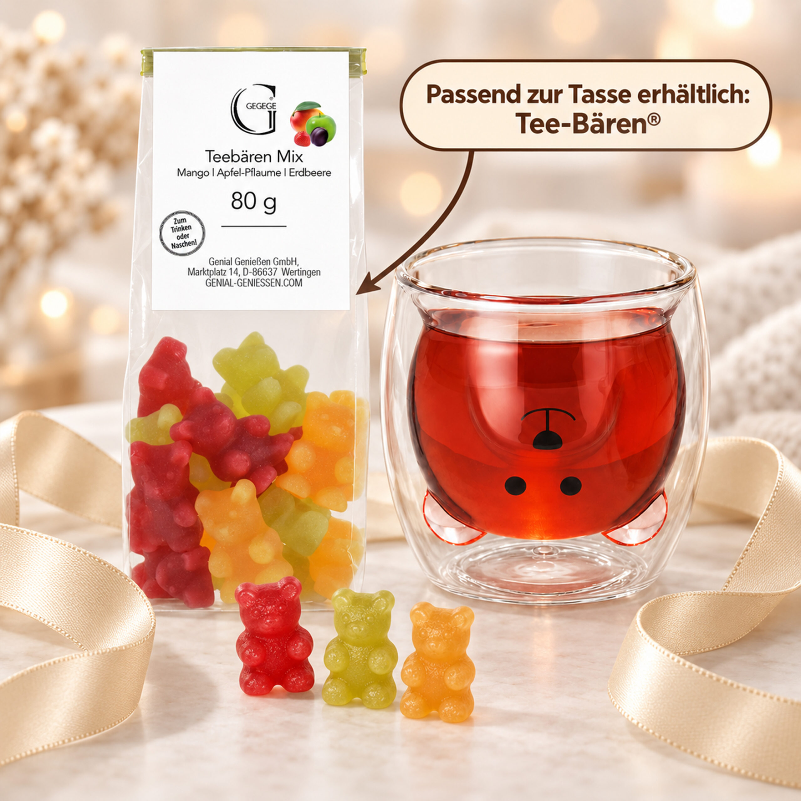 Bären Tasse - Doppelwandiges Isolierglas Bären Tasse - Doppelwandiges Isolierglas